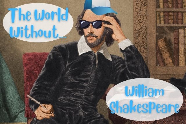 William Shakespeare looking like a boss at his desk