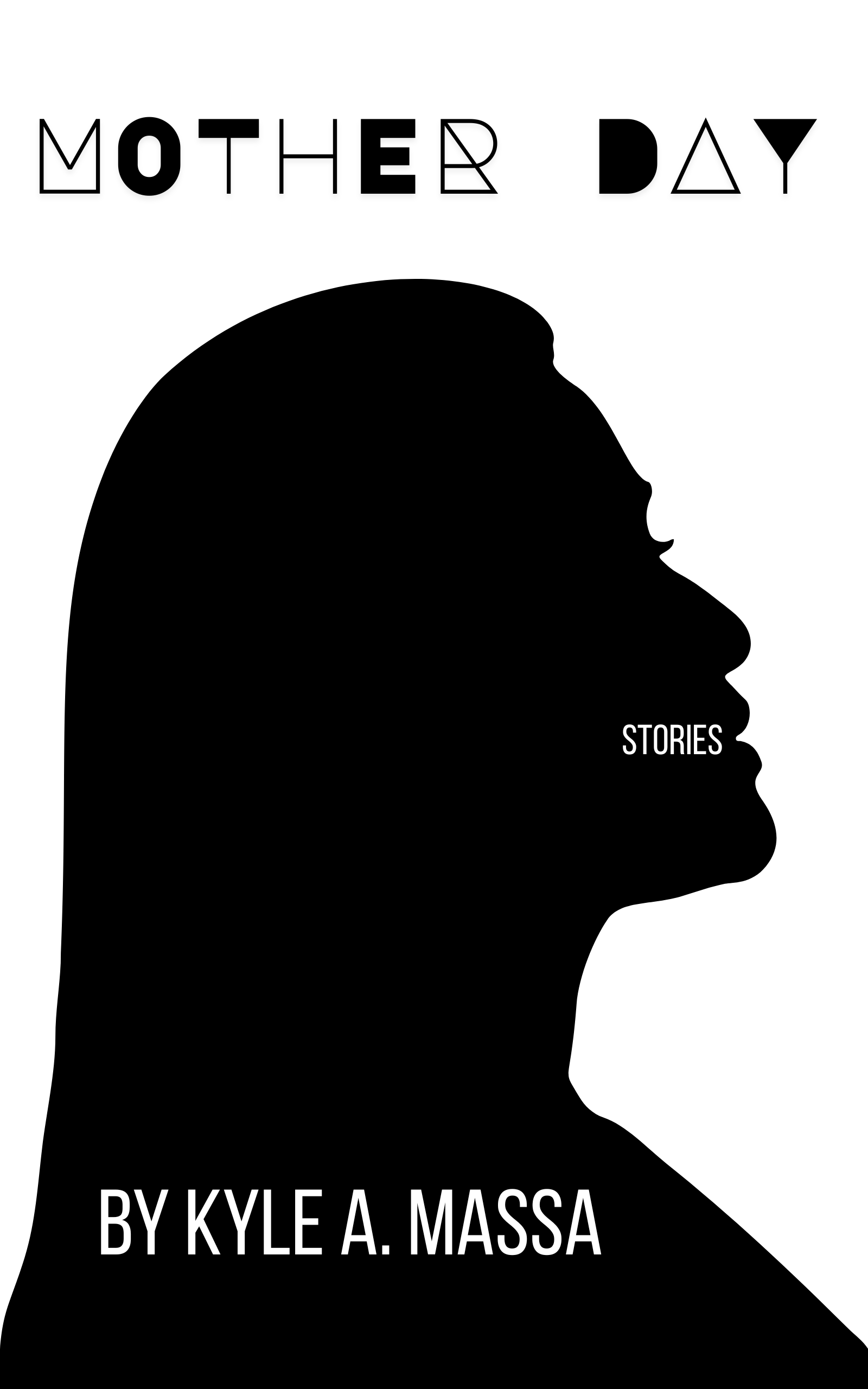 The cover of "Mother Day," a black silhouette of a woman on a white field.