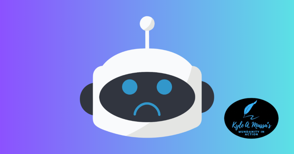 A frowning robot face.